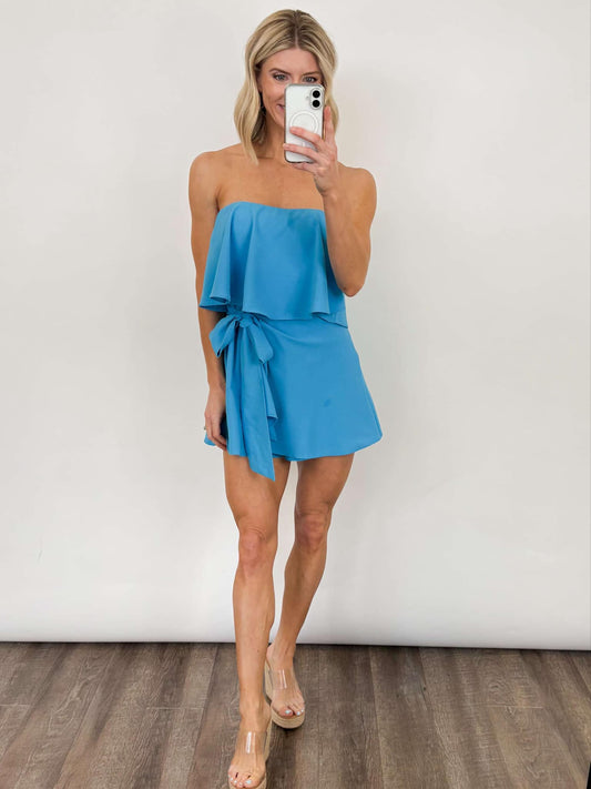 Caribbean Blue Romper