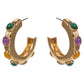 Mardi Gras Vintage Stone Hoops