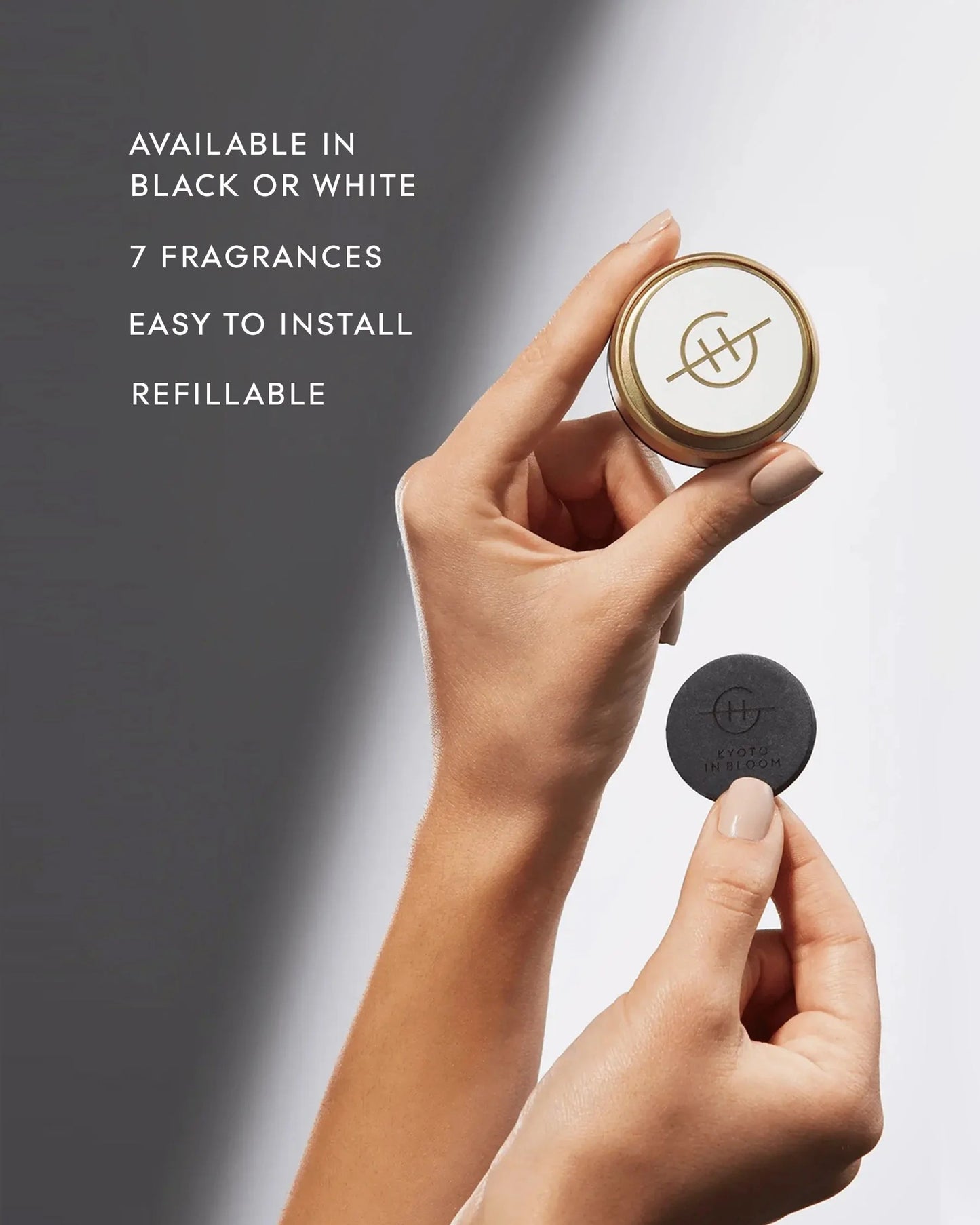 Car Diffuser w/ Disc - WHITE