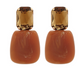 Stone & Geo Earrings - LT. BROWN
