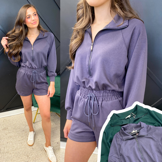 Let's Talk Later Romper - 2 Colors