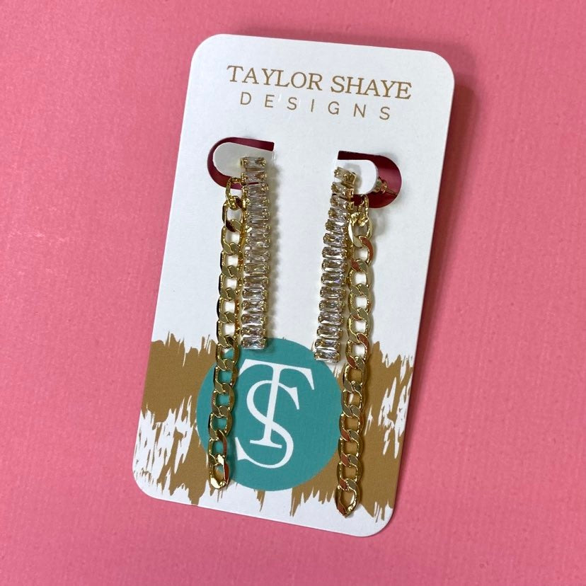 Taylor Shaye Dixie CZ Drop Earrings