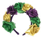 Mardi Gras Flower Crown Headband