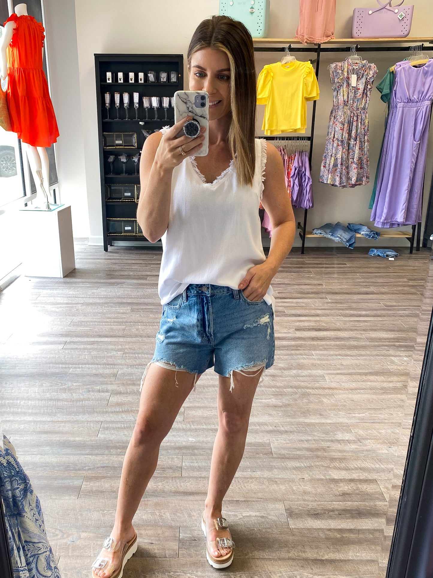 Summer Break Denim Shorts