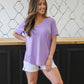 Take A Break V Neck Top - 4 Colors