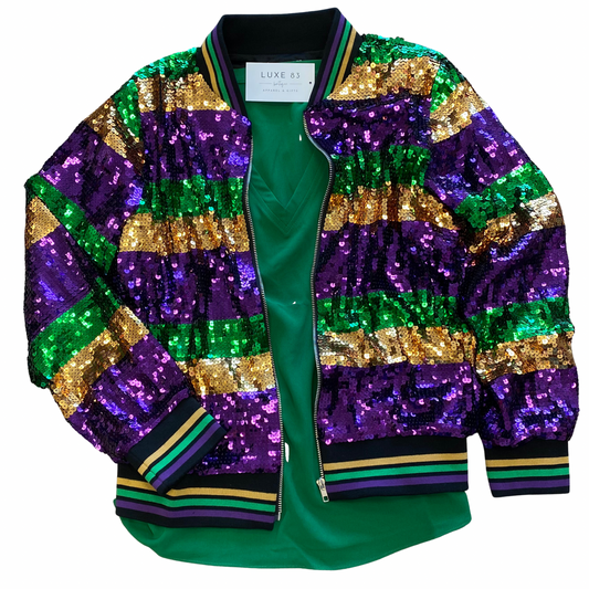 Mid-City Sequin Mardi Gras Jacket