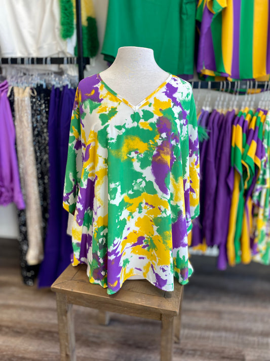 King Cake V Neck Top