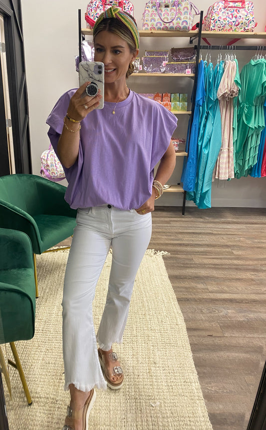 Bubble Purple Knit Top