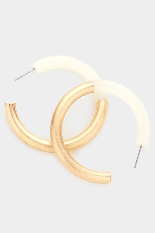 Two Tone Summer Hoops